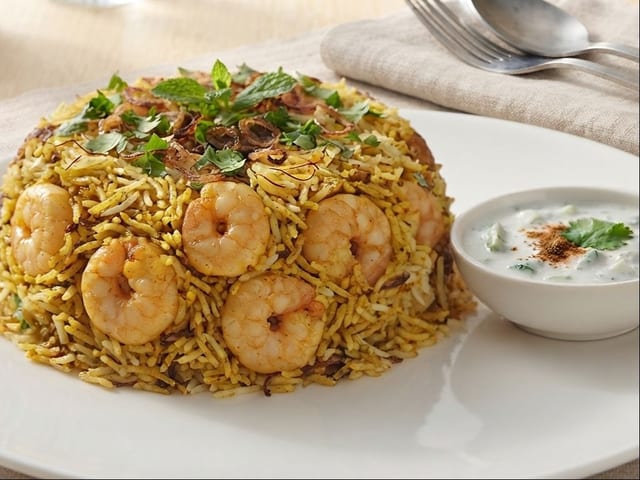 Shrimp Biryani.