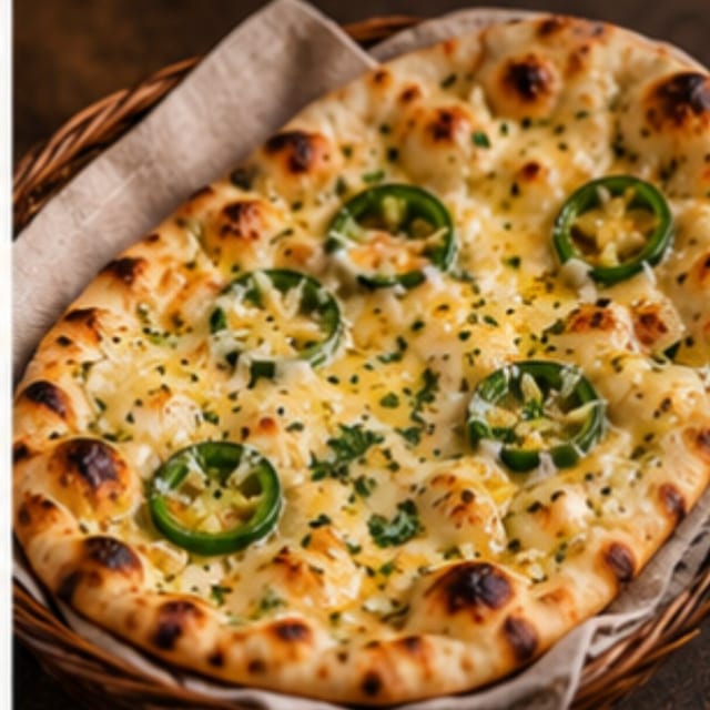 Garlic Cheese and Jalapeno.