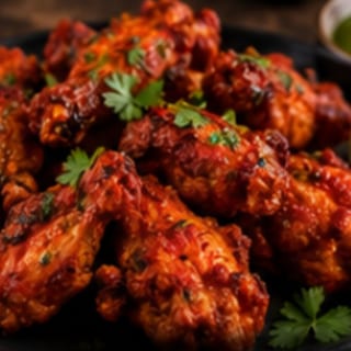 Tandoori Chicken Wings - Deep Fried