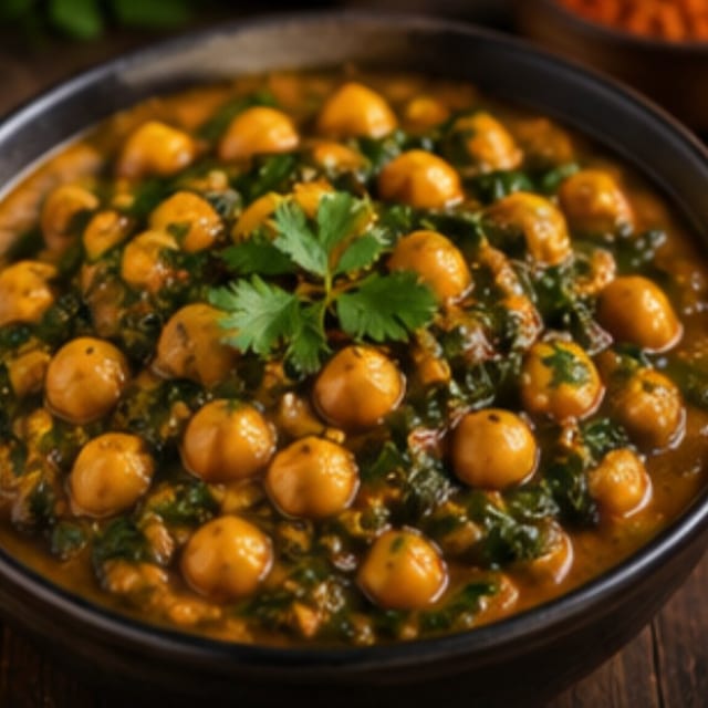 Chana Saag (Vegan).