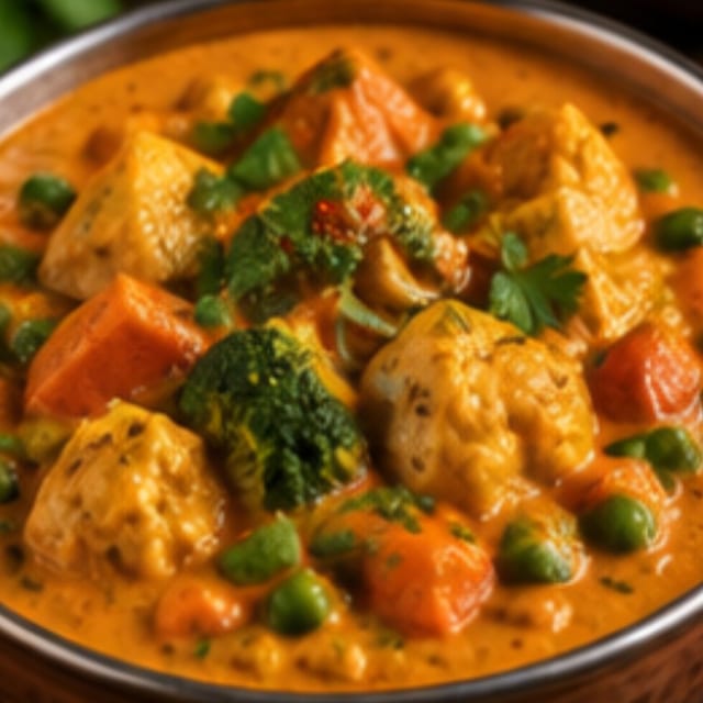 Veg Korma (Vegan).