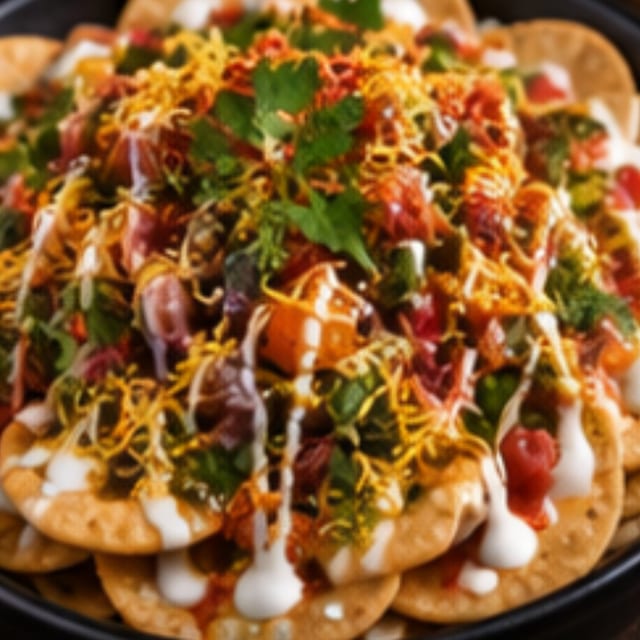 Papdi Chaat - Vegan.