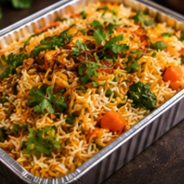 Vegetarian Biryani (Half Tray).