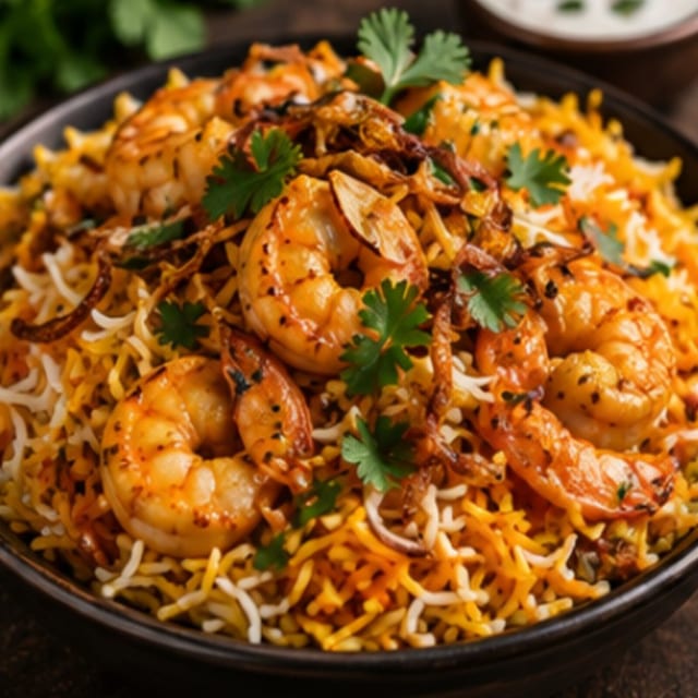 Shrimp Biryani.